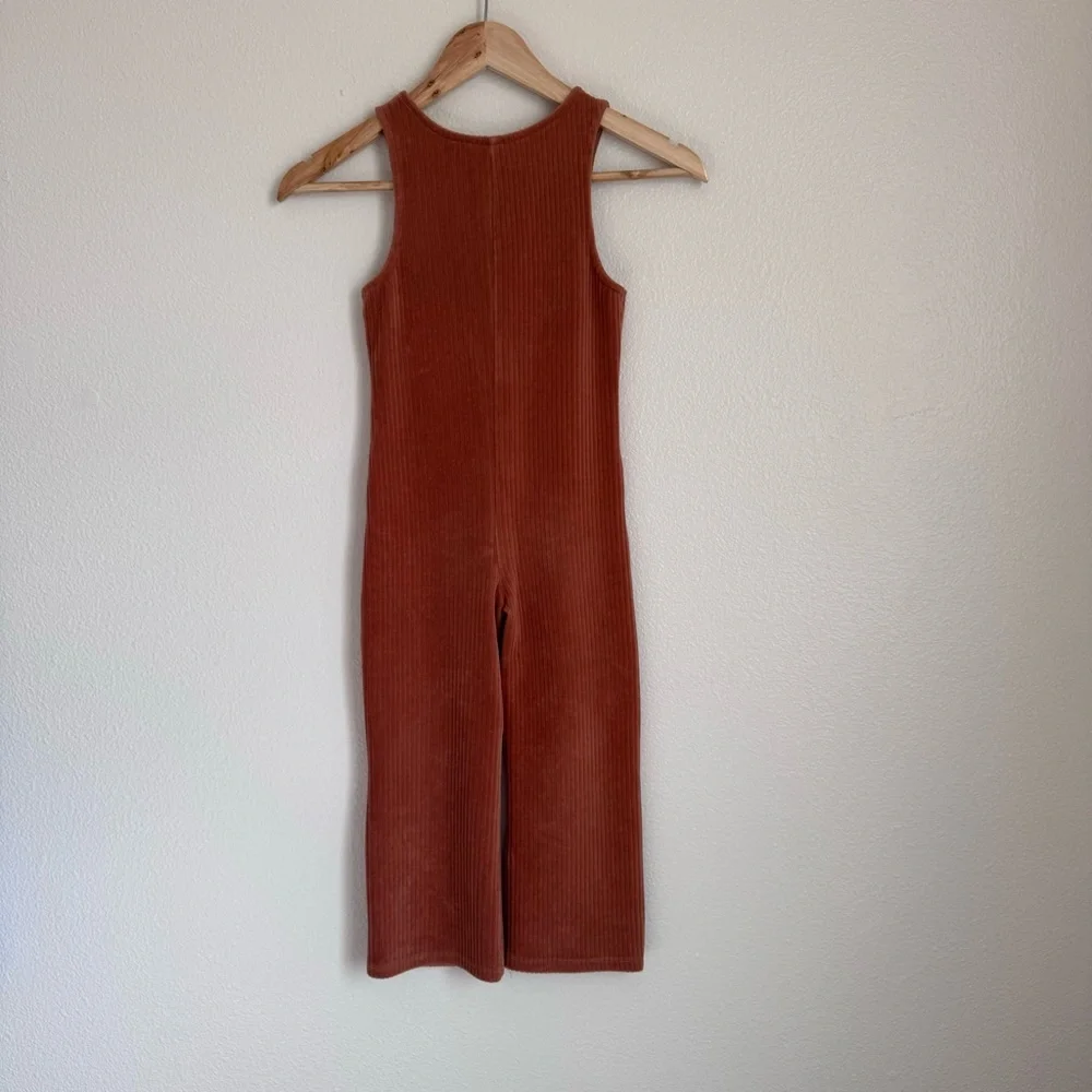 Carters 2 Piece Long Sleeve Ribbed Tee & Corduroy Jumpsuit Set